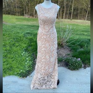 Pink Floral Formal Gown